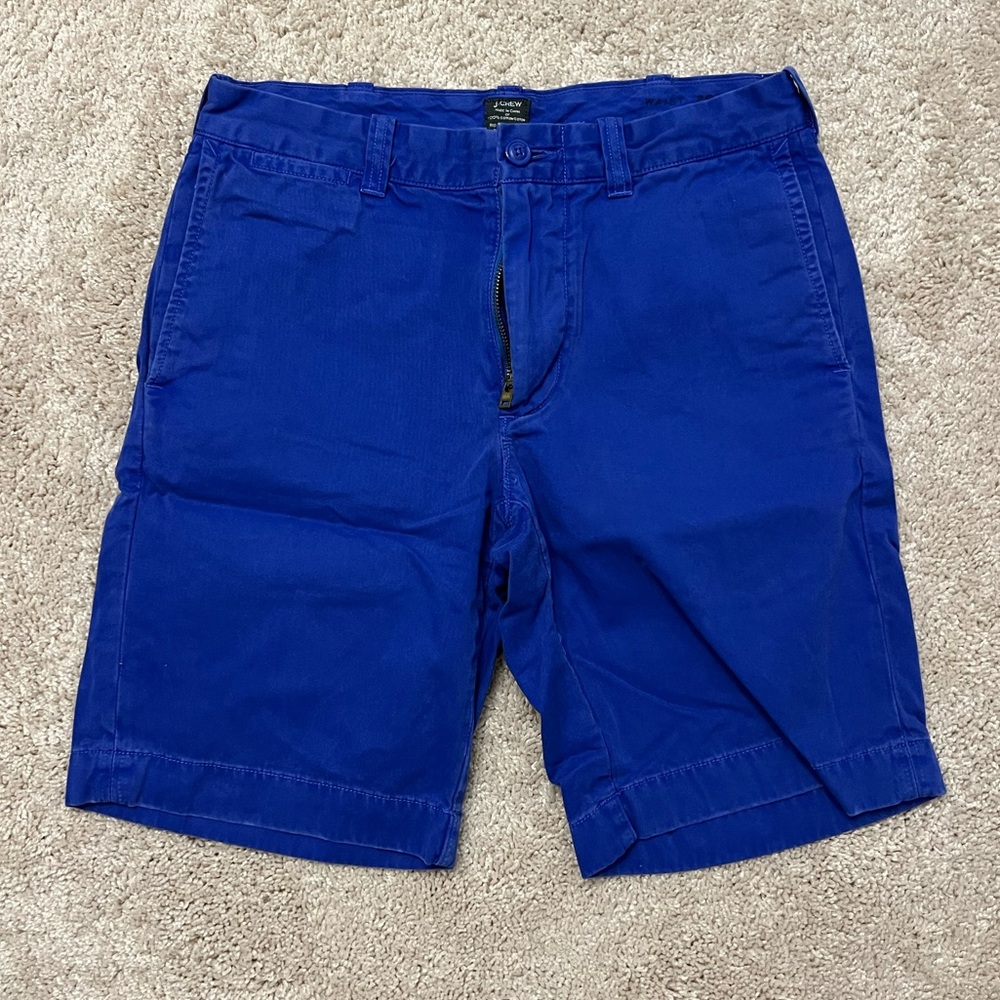 J.Crew Cobalt Blue Chino Shorts size 29